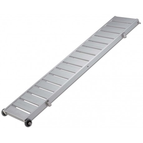 Foldable gangway with non-slip aluminium platform