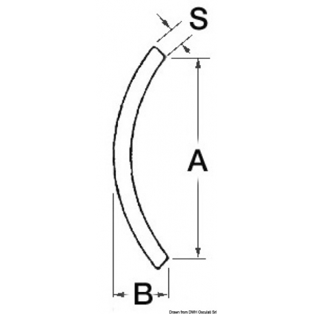 Speilpolert og beskyttet skjermprofil i rustfritt stål - Osculati