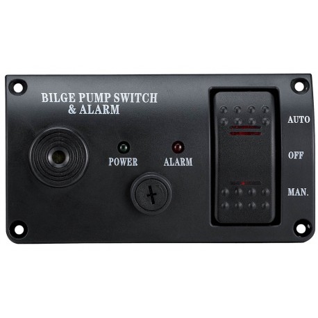 Bilge pump switch with alarm