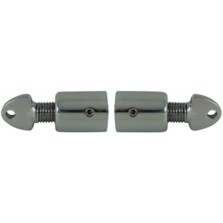 Pair of AISI 316 stainless steel butt joints