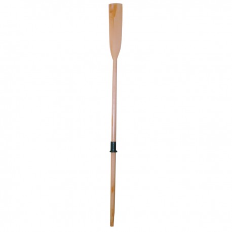 Painted beech wood oar with black plastic sleeve
