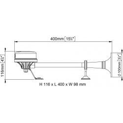 Stainless steel electromagnetic horn trumpet - Marco 2