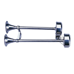 Double horn electromagnetic trumpet