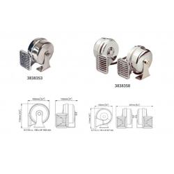 Electromagnetic trumpet 12 V in chromed ABS bracket - Marco 2