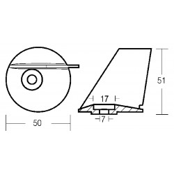 Zinken vin voor Tohatsu MAXI Corsa 25/40 PK 2