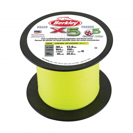 Berkley X5 Braid 0.20MM braided 2000M FLGRN