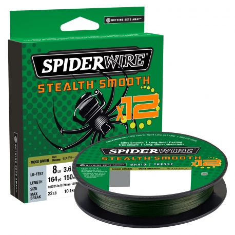 SpiderWire Stealth Smooth 12 Braid 0.11MM 150M GRN