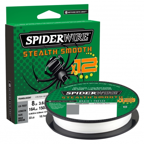 SpiderWire Stealth Smooth 12 0.11MM Braid 150M TRNS