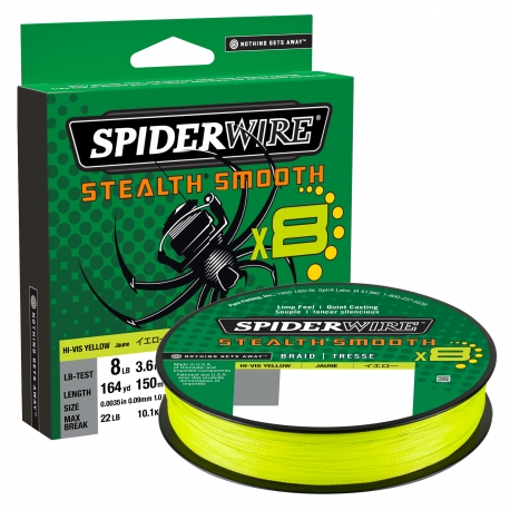 SpiderWire Stealth Smooth 8 Braid 0.06MM 150M HVYEL braid