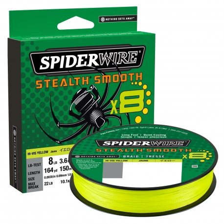 SpiderWire Stealth Smooth 8 Braid 0.14MM 150M HVYEL braid