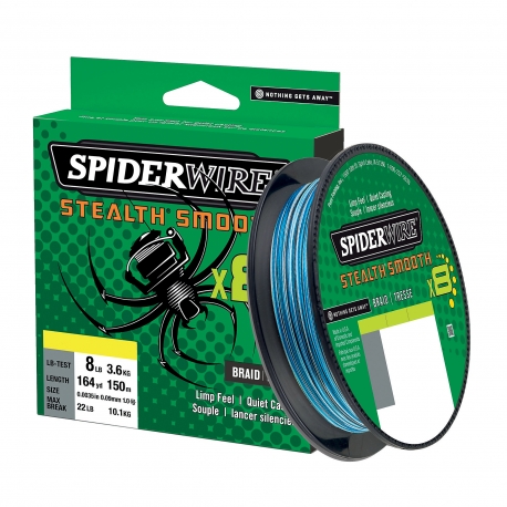 SpiderWire Stealth Smooth 8 Braid 0.33MM 150M BLCAM braid