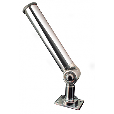 Rod holder ø mm.40 with adjustable inclination and base attachment