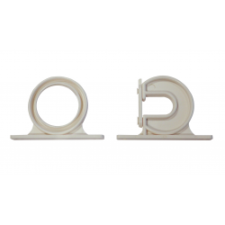 Hvit hvilestokkholder for vegg- eller takmontering