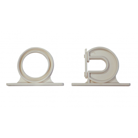 White resting bed support for wall or ceiling fixing