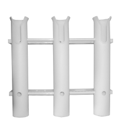 Three-person wall-mounted rod holder white