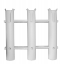 Three-person wall-mounted rod holder white