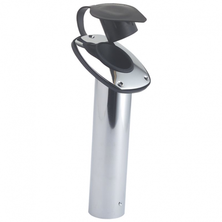 Built-in 30° rod holder complete with stainless steel cap