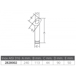 Built-in 30° rod holder complete with stainless steel cap 2