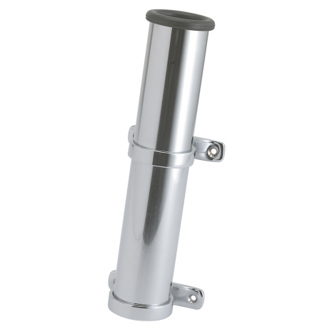 Chrome-plated brass vertical wall-mounted rod holder