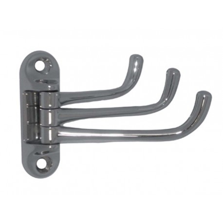 AISI 316 stainless steel coat hanger with 3 hooks