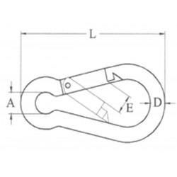 AISI 316 roestvrijstalen karabijnhaak 2