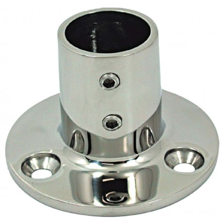Micro-cast round straight 60° base in mirror polished AISI 316 stainless steel