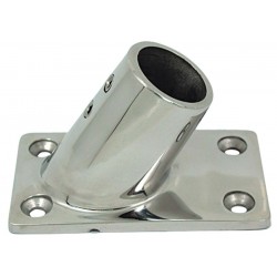 60° rak rund mikrogjuten bas i spegelpolerat rostfritt stål AISI 316