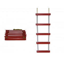 Touwladder met polycarbonaat treden