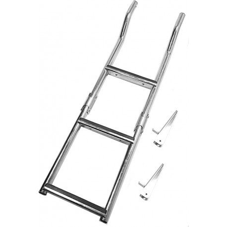 Stainless steel tube ladder for fibreglass platforms