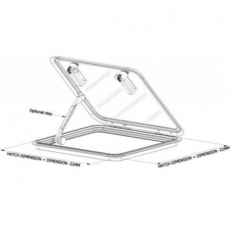 FlushLine-mangat steekt slechts 24 mm uit het dek, radius 42 mm