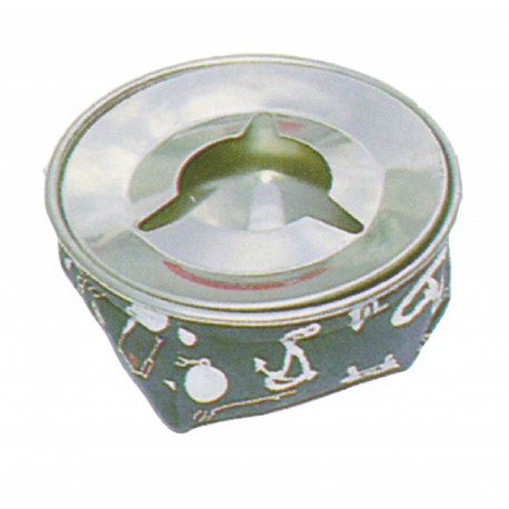 Stainless steel and fabric ashtray