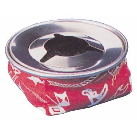 Stainless steel and fabric ashtray
