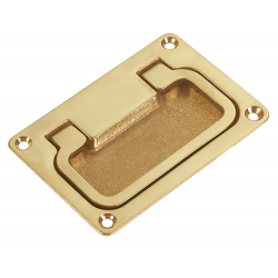 Dörrhandtag i polerad mässing