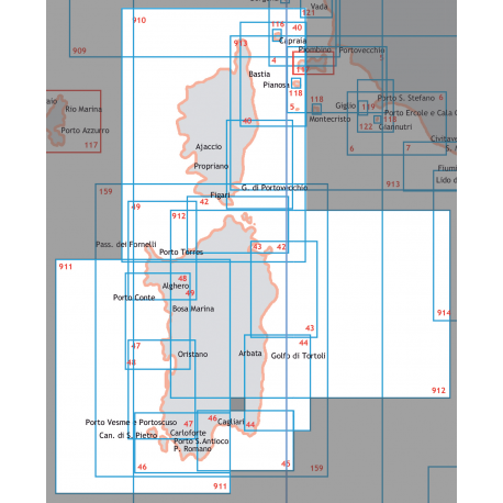 Nautical Chart - Corsica and Sardinia