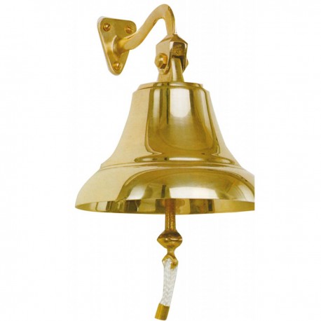 Edge bell in polished brass with swinging connection