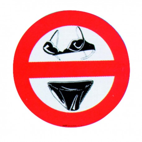 Adhesive signs Prohibition slip-bracket