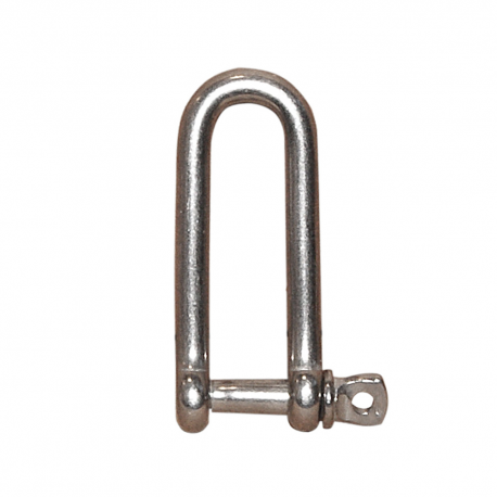 Long stainless steel shackle