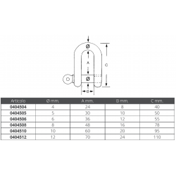 Crooked stainless steel shackle 2