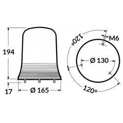 Luce rotante flash blu 2