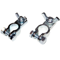 Galvanized brass battery clamp