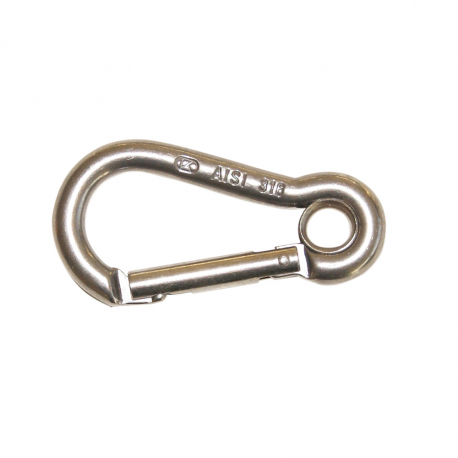 Kong carabiner with 316 stainless steel eye
