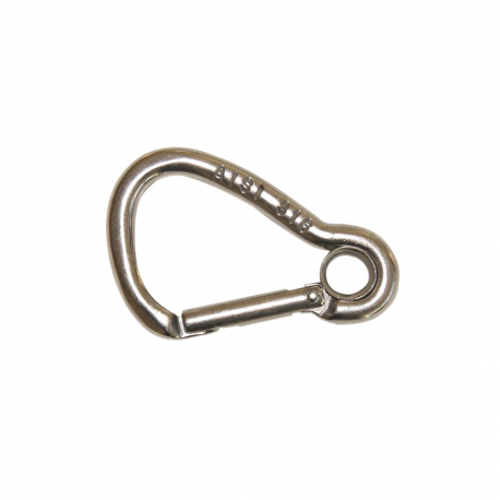 Aimmetric "kong" carabiner with 316 stainless steel eye
