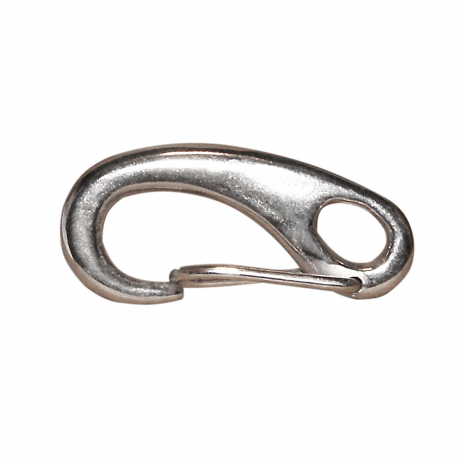 Snap hook with spring opening stainless steel 316