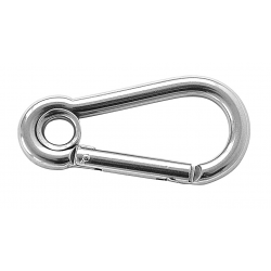 316 stainless steel carabiner with eye and straight closure
