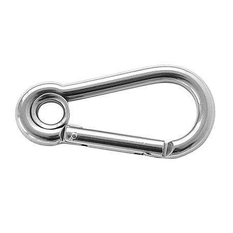 316 stainless steel carabiner with eye and straight closure