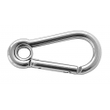 316 rustfritt stål karabinkrok med øye og rett lukking