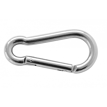 Stainless steel carabiner with straight closure