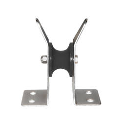 Flush mounted stainless steel fairlead