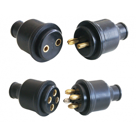 Rubber plug and socket
