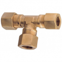 Messing-T-kobling for kobberrør